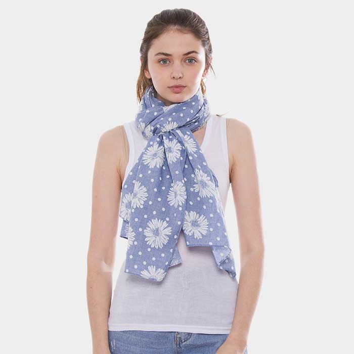iLLASPARKZ Flower Pattern Oblong Scarf