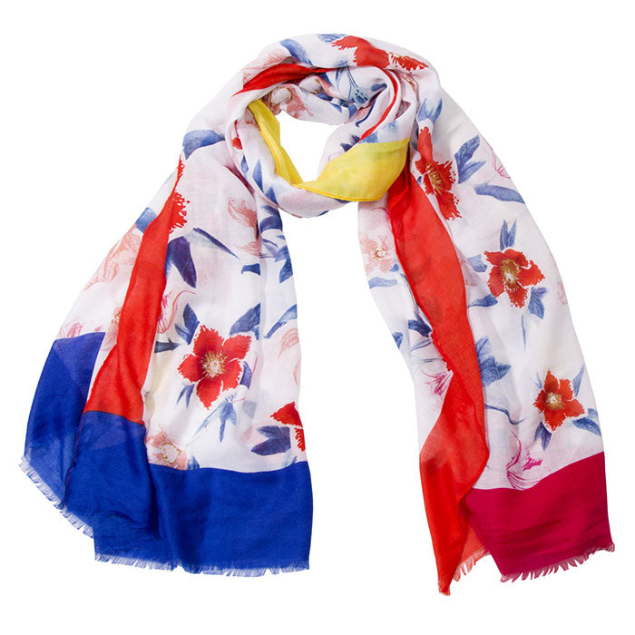 iLLASPARKZ Soft Floral Print Oblong Scarf