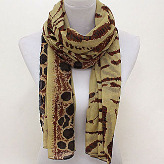 iLLASPARKZ Tiger Print Polyester Pareo Spring Scarf