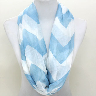 iLLASPARKZ Chevron Print Polyester Infinity Spring Scarf