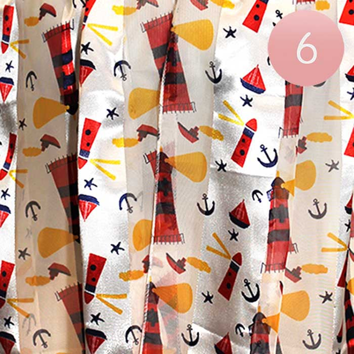 iLLASPARKZ 6PCS - Lighthouse Anchor Pattern Printed Scarf