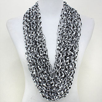 iLLASPARKZ Ruffled Net Polyester Infinity Spring Scarf