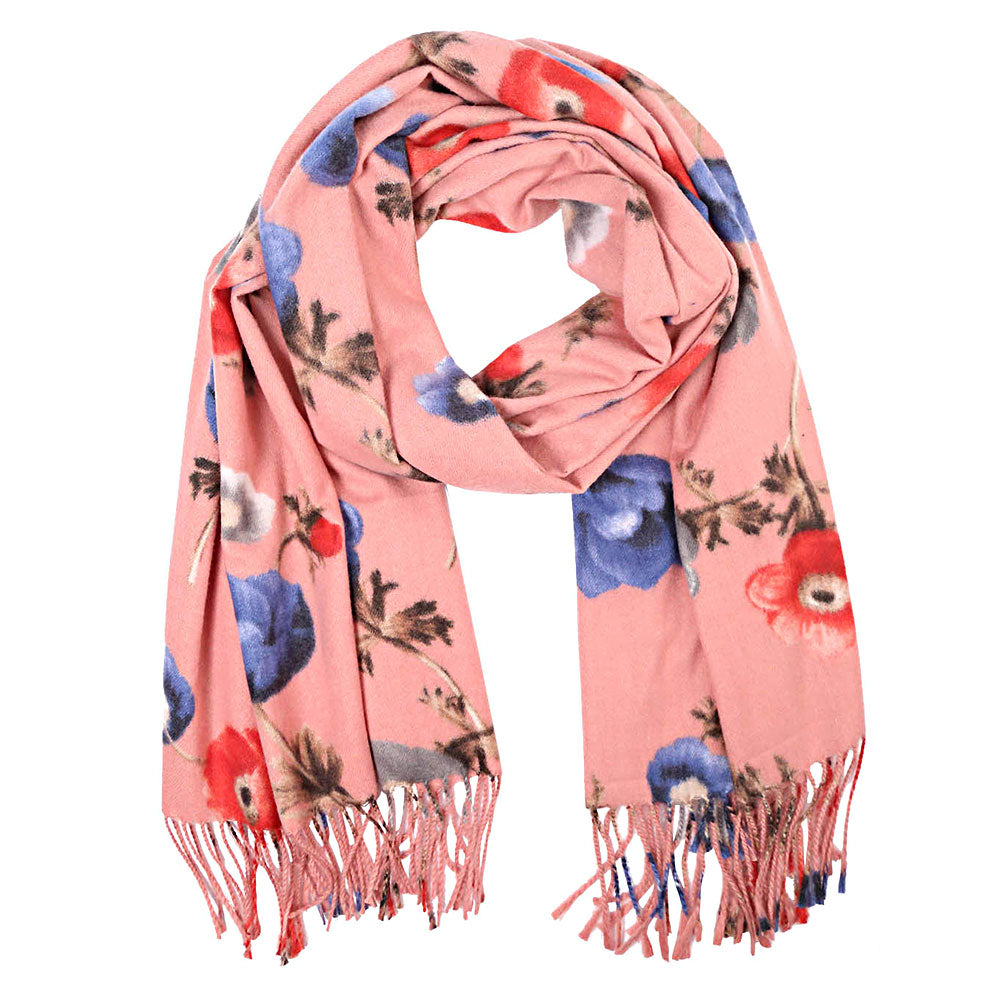 iLLASPARKZ Floral Fringe Scarf