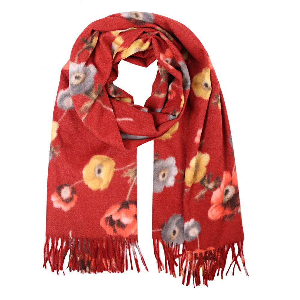 iLLASPARKZ Floral Fringe Scarf