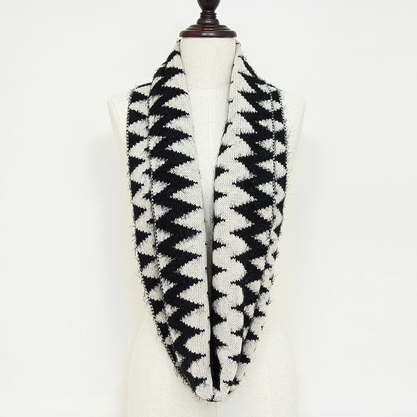iLLASPARKZ Ruffled Chevron Acrylic Infinity Scarf