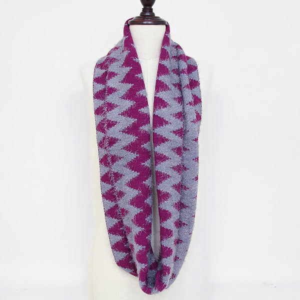 iLLASPARKZ Ruffled Chevron Acrylic Infinity Scarf