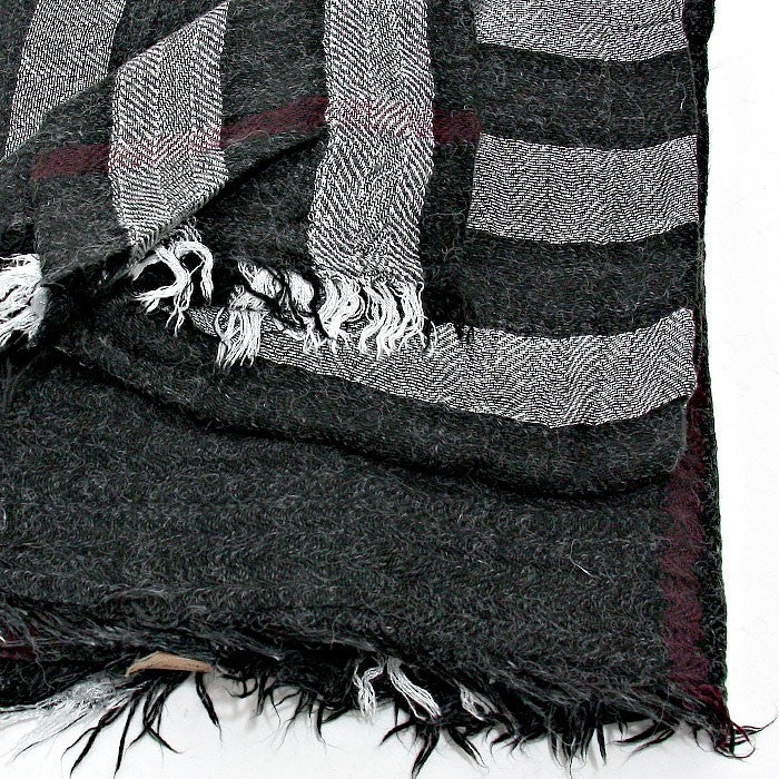 iLLASPARKZ Plaid Check Scarf with Raw Fringe Trim