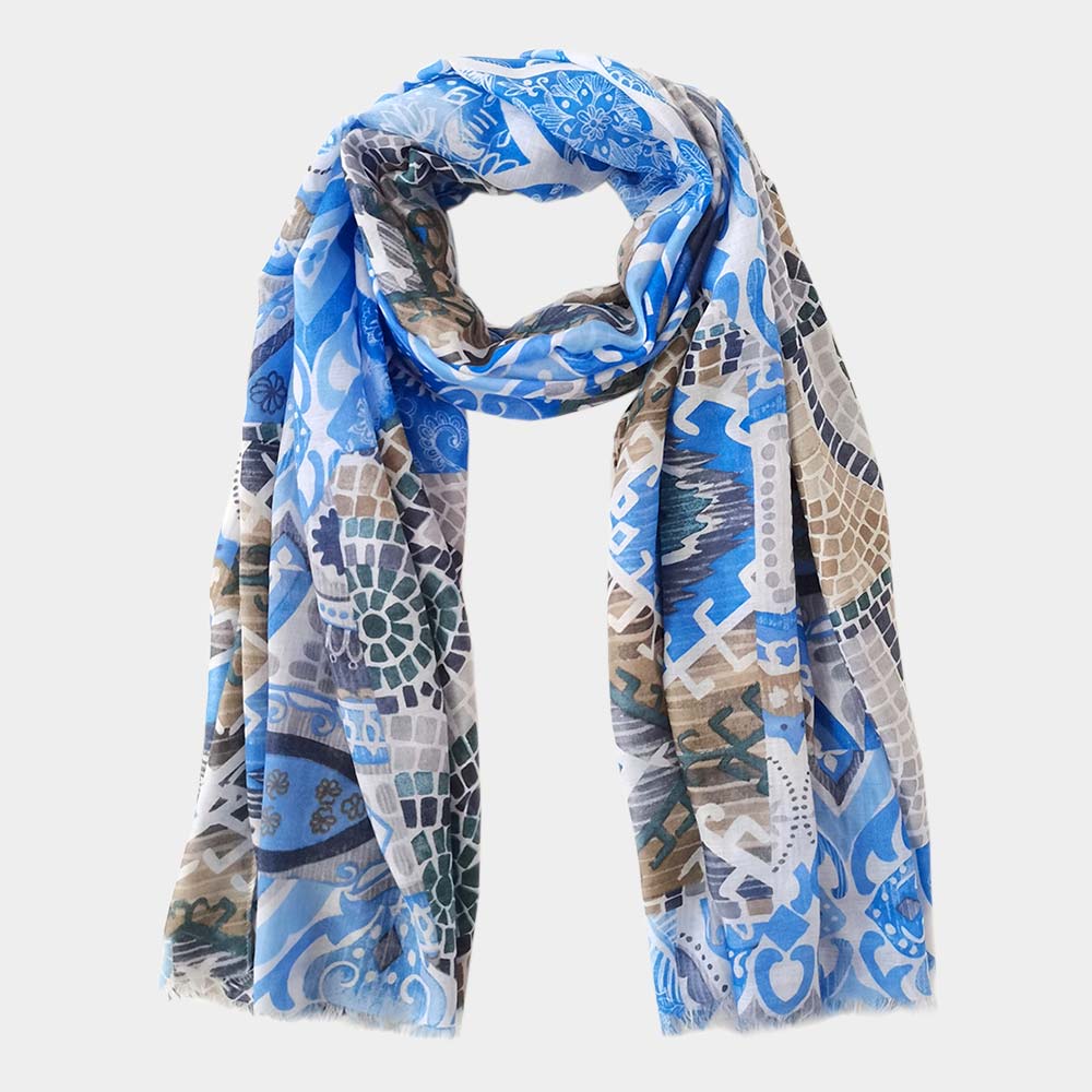 iLLASPARKZ Mixed Patterned Oblong Scarf