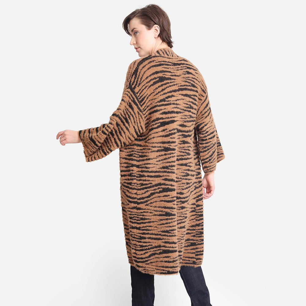 iLLASPARKZ Tiger Patterned Bell Sleeves Cardigan