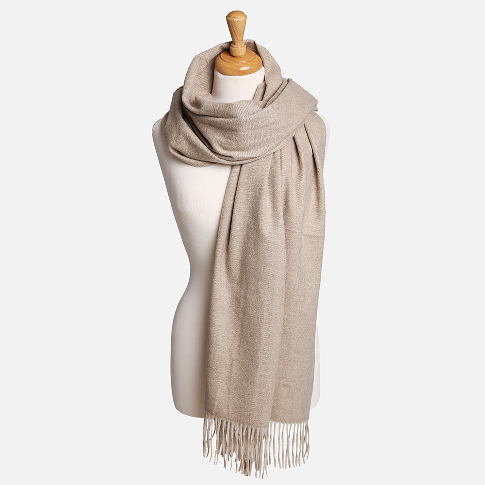 iLLASPARKZ Solid Oblong Scarf with Tassels