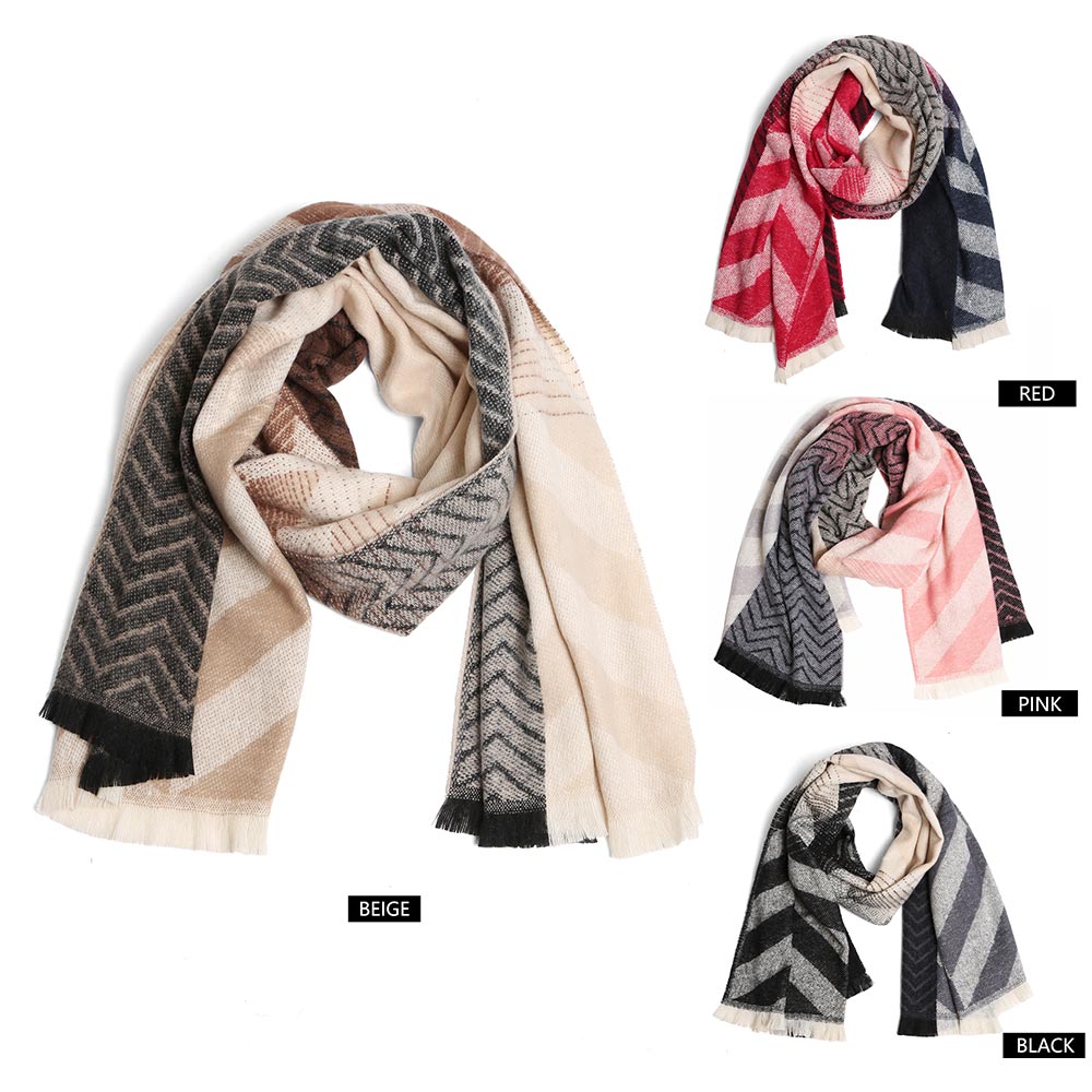 iLLASPARKZ Chevron Stripe Oblong Scarf