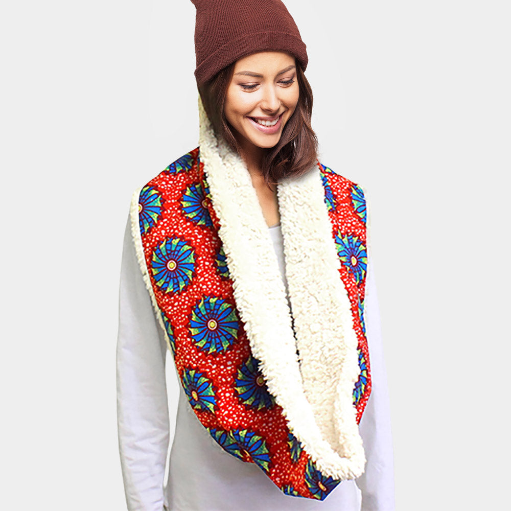 iLLASPARKZ Colorful Pattern Soft Sherpa Infinity Scarf