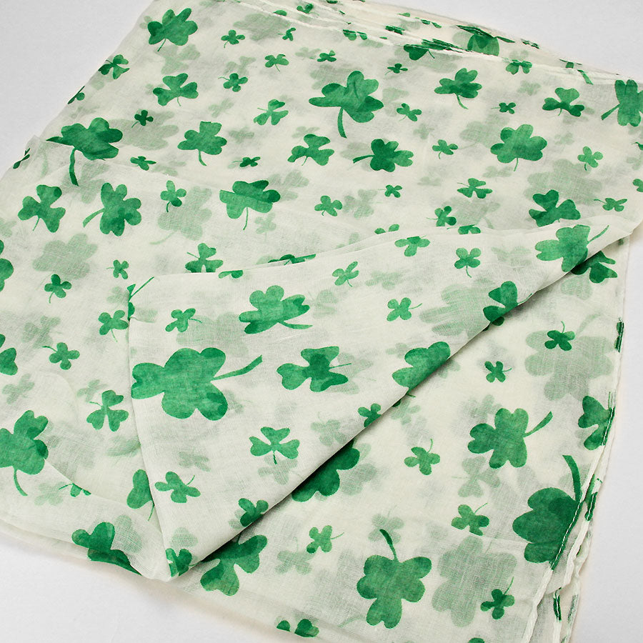 Shamrock Clover Polyester Scarf