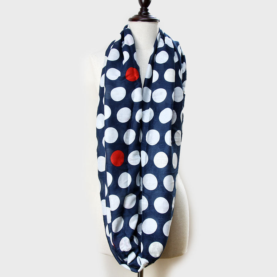 iLLASPARKZ Polka Dotted Polyester Infinity Scarf