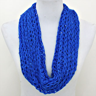 iLLASPARKZ Braided Sequined Acrylic Infinity Scarf