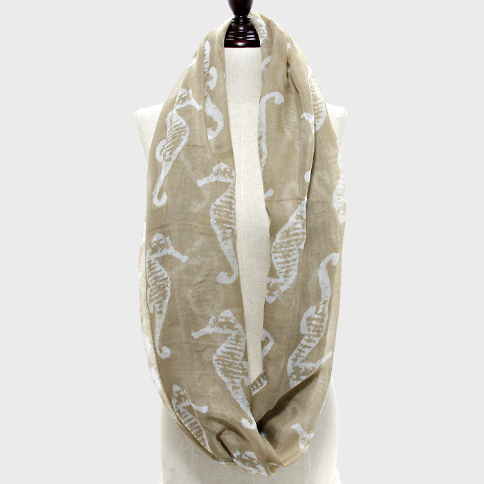 iLLASPARKZ Sea Horse Print Infinity Scarf
