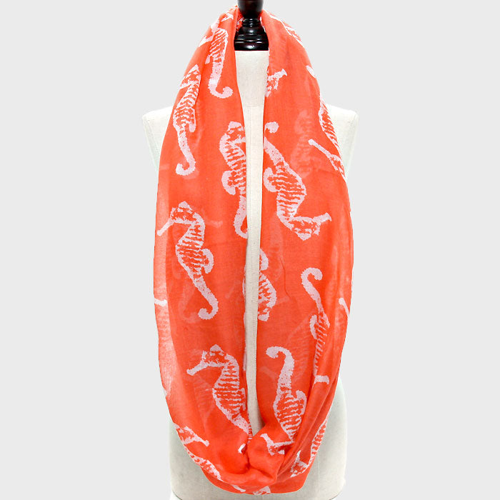 iLLASPARKZ Sea Horse Print Infinity Scarf