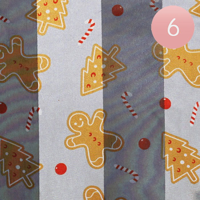 iLLASPARKZ 6PCS - Silk Feel Striped Gingerbread Man Cane Candy Tree Scarf