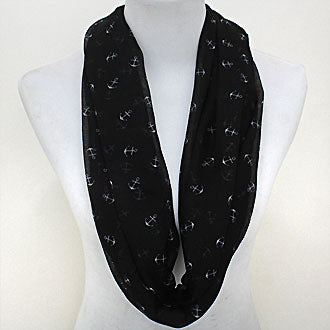 iLLASPARKZ Anchor Print Polyester Infinity Spring Scarf