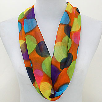 iLLASPARKZ Colorful Dotted Polyester Infinity Scarf