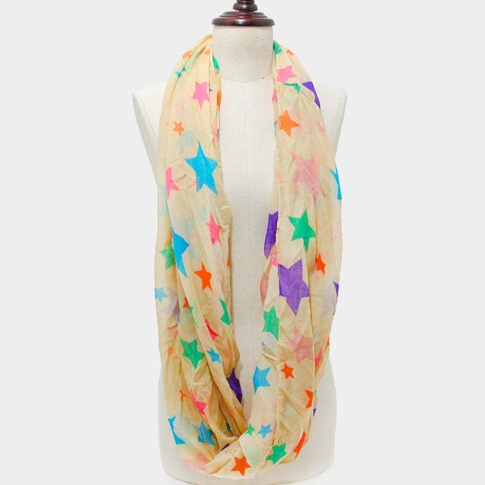 iLLASPARKZ Neon Star Print Infinity Scarf