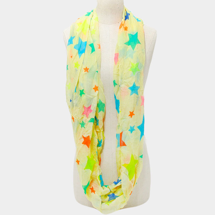 iLLASPARKZ Neon Star Print Infinity Scarf