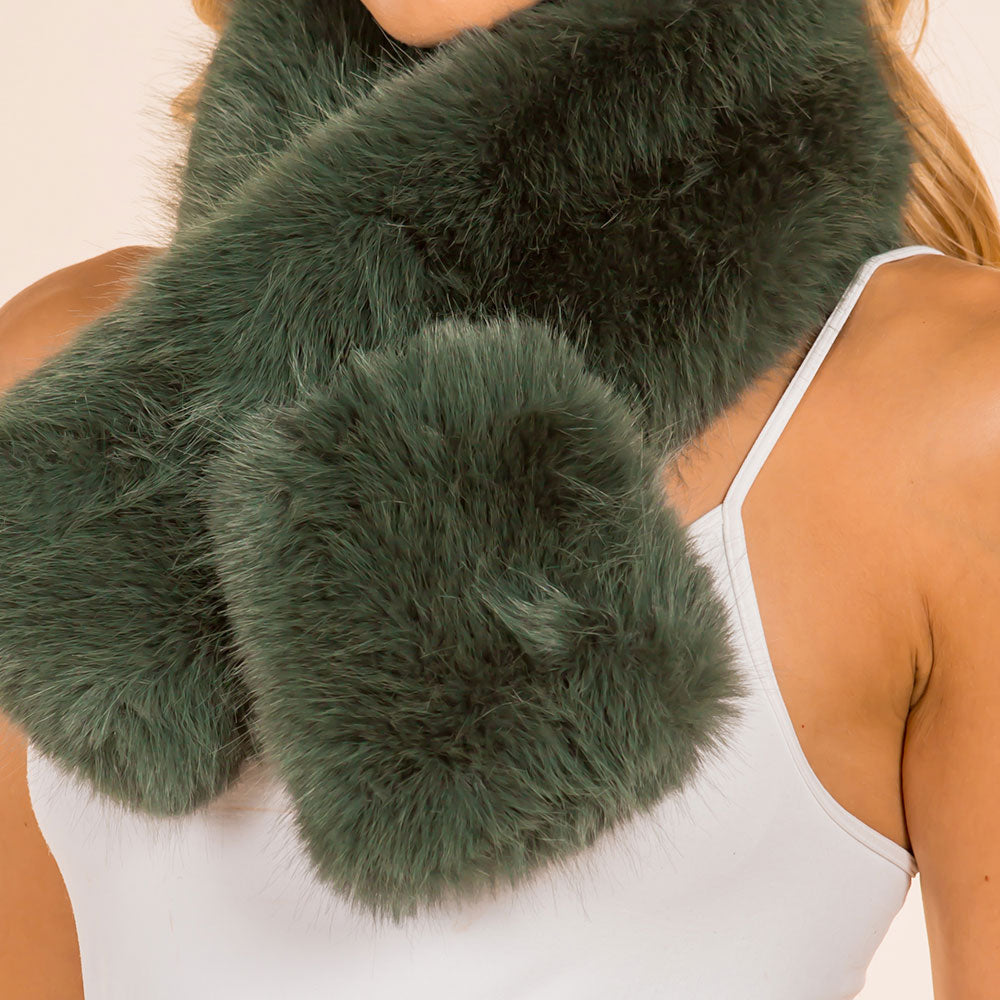 iLLASPARKZ Soft Faux Fur Plush Wrap Scarf