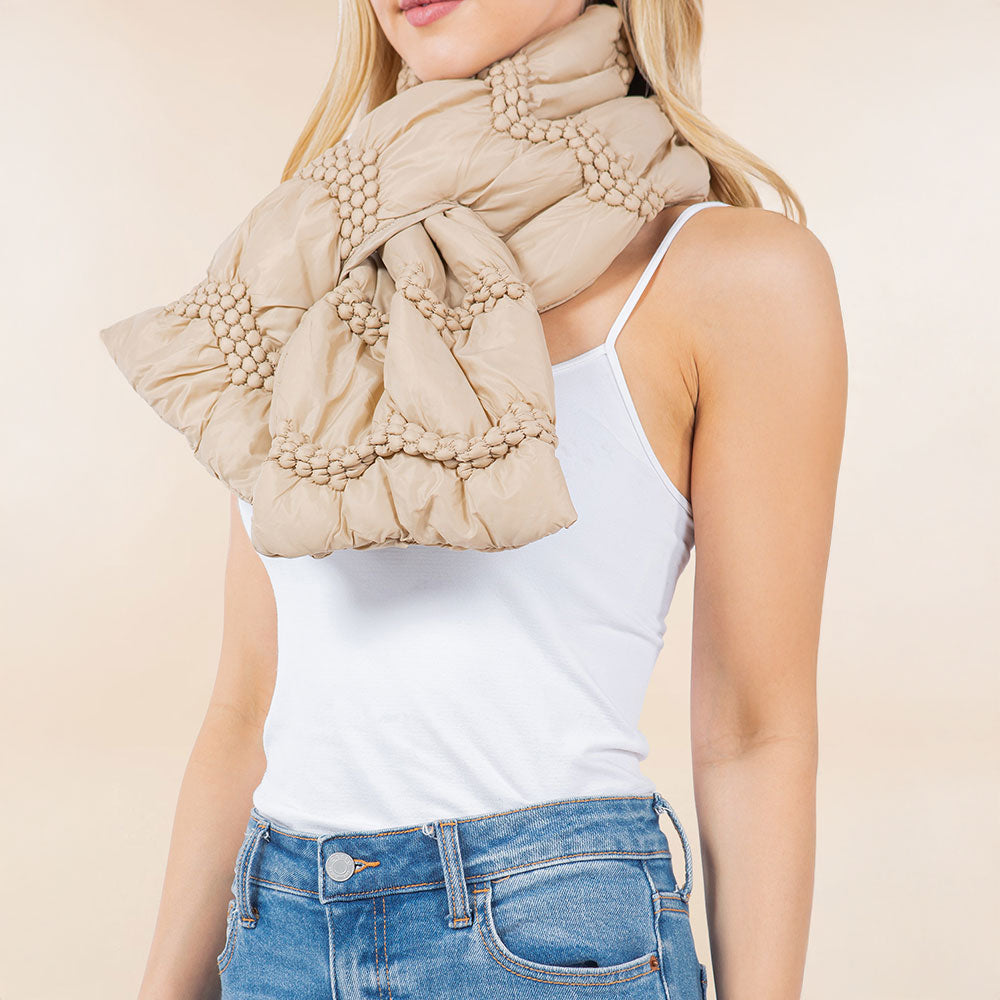 iLLASPARKZ Cozy Winter Quilted Puffer Scarf
