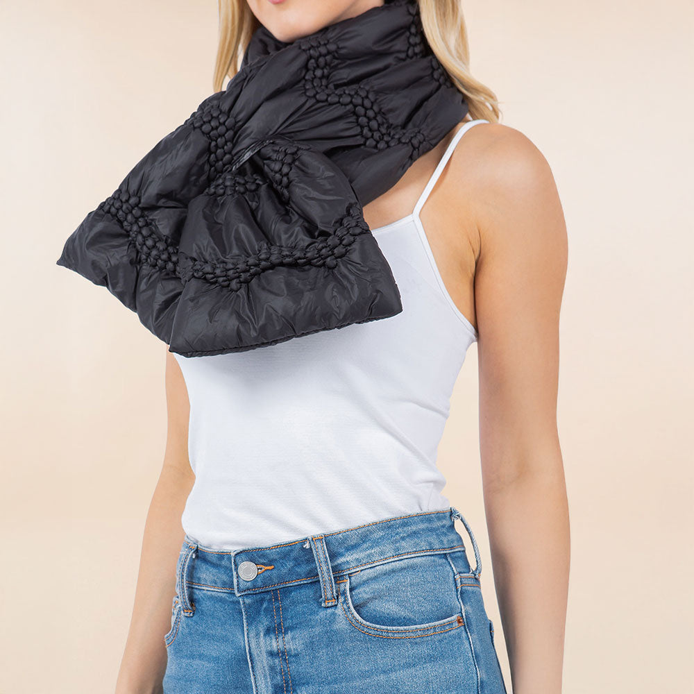 iLLASPARKZ Cozy Winter Quilted Puffer Scarf
