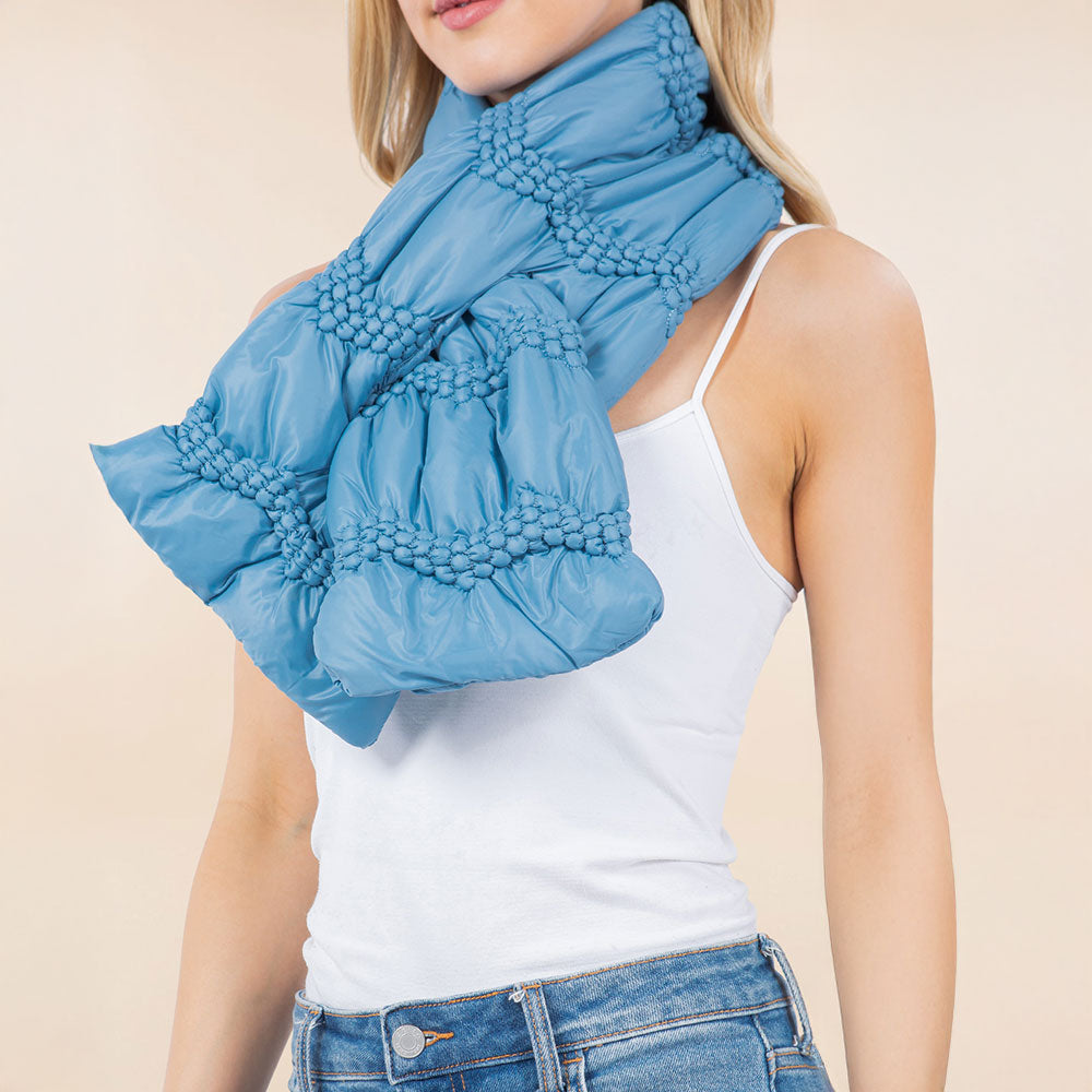 iLLASPARKZ Cozy Winter Quilted Puffer Scarf