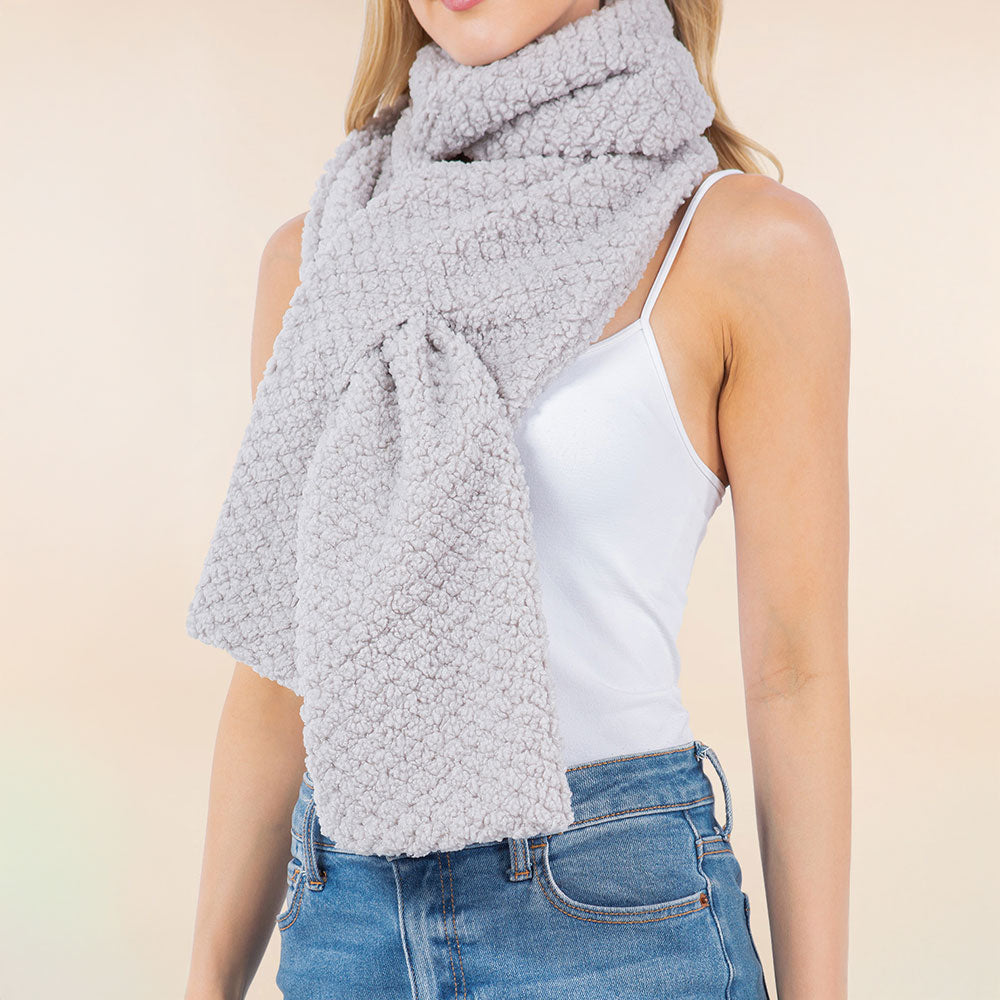 iLLASPARKZ Ultra Soft Faux Fur Sherpa Scarf