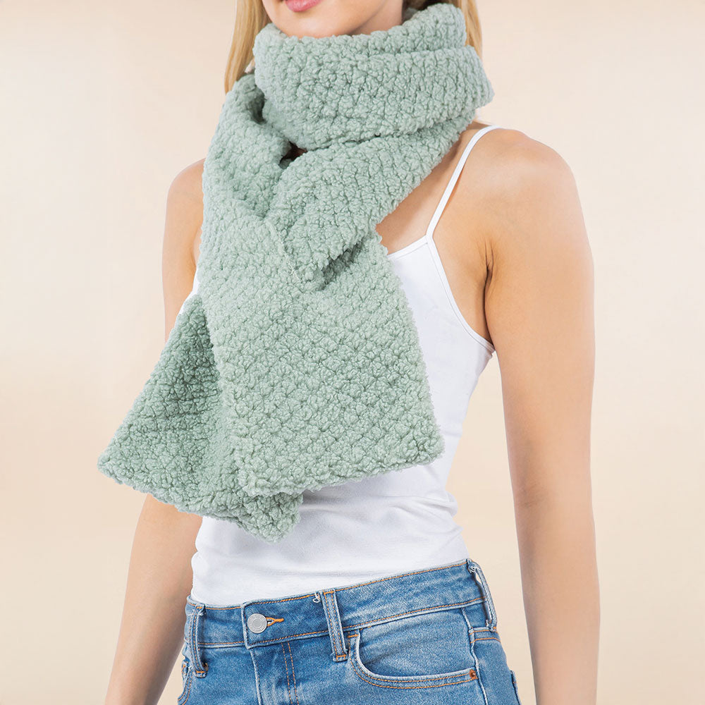 iLLASPARKZ Ultra Soft Faux Fur Sherpa Scarf
