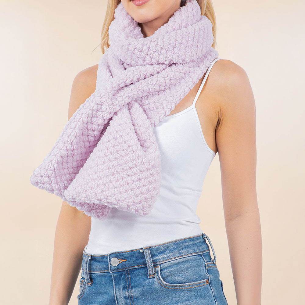iLLASPARKZ Ultra Soft Faux Fur Sherpa Scarf