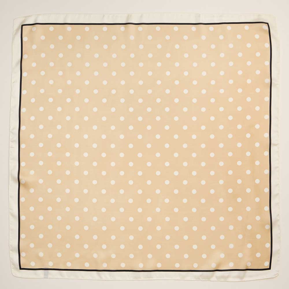 iLLASPARKZ Classic Polka Dot Square Silky Satin Scarf