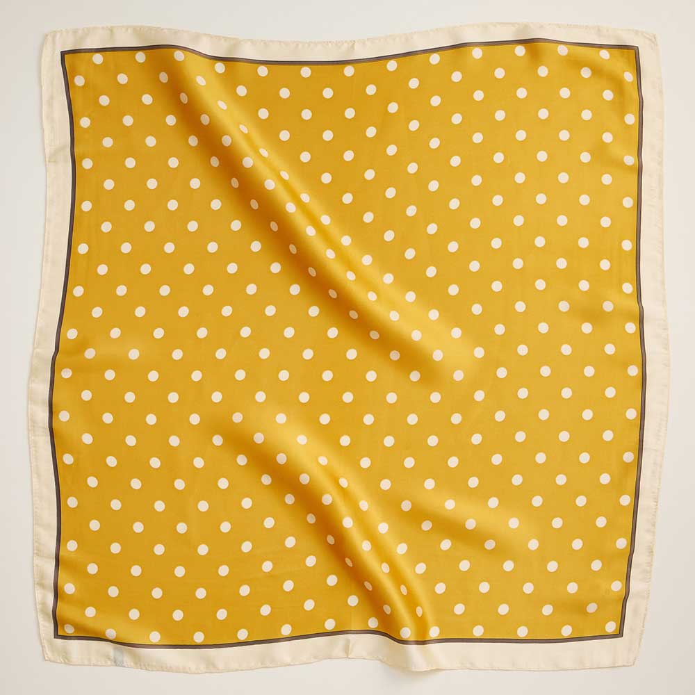 iLLASPARKZ Classic Polka Dot Square Silky Satin Scarf