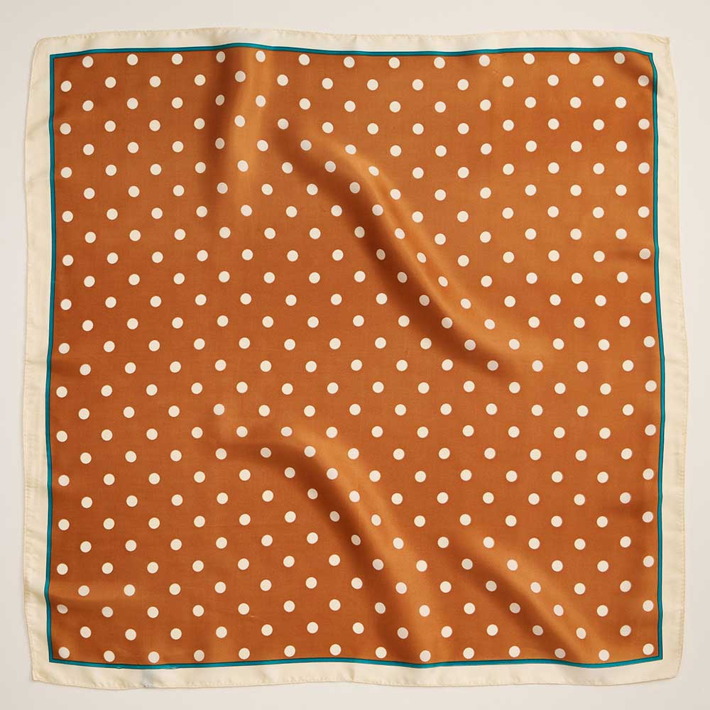 iLLASPARKZ Classic Polka Dot Square Silky Satin Scarf