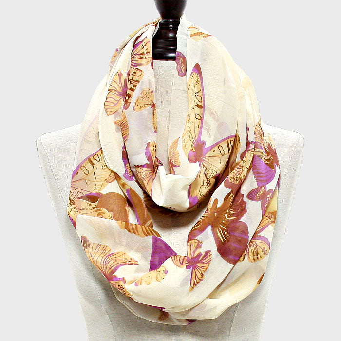 iLLASPARKZ Butterfly Print Infinity Scarf