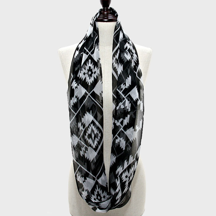 iLLASPARKZ Geometric Print Infinity Scarf