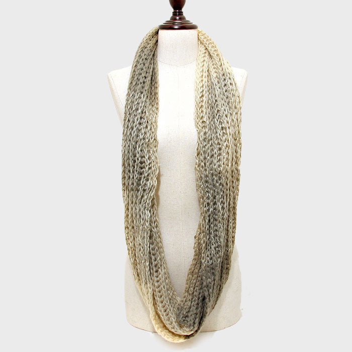 iLLASPARKZ Color Block Ombre Knit Infinity Scarf