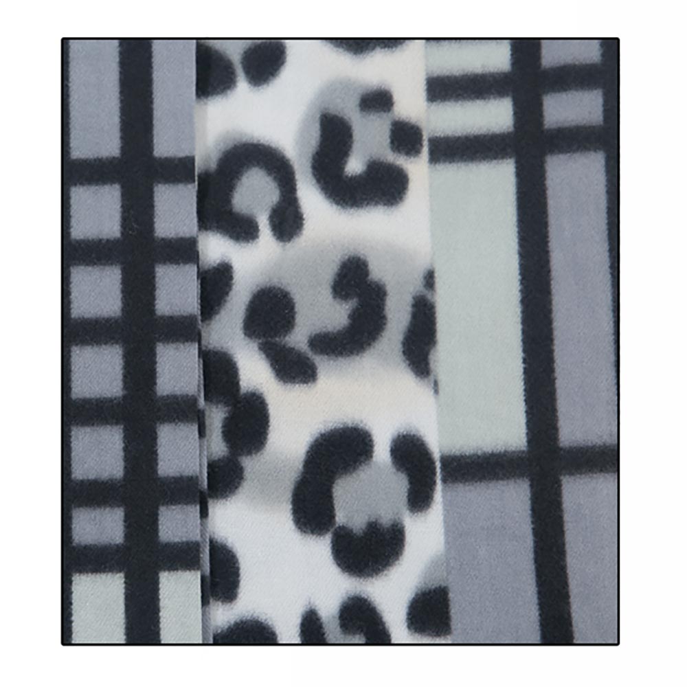 iLLASPARKZ Leopard Plaid Check Patterned Oblong Scarf