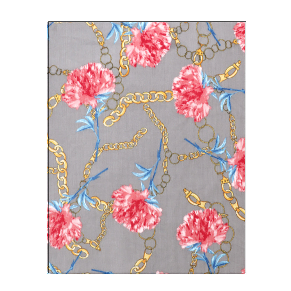 iLLASPARKZ Flower Chain Print Tassel Oblong Scarf