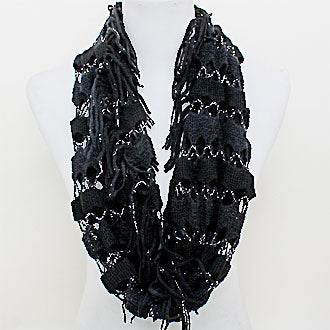 iLLASPARKZ Metallic Fringe Infinity Scarf