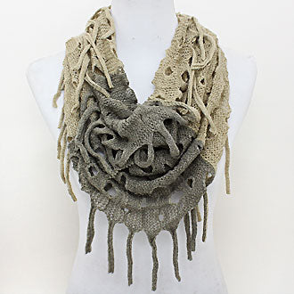 iLLASPARKZ Net Fringe Polyester Infinity Scarf