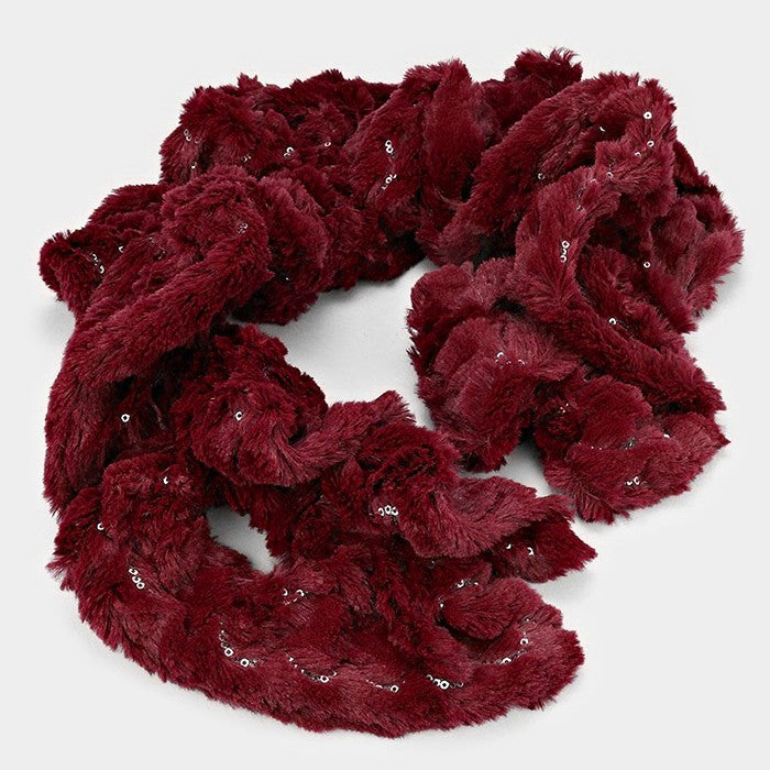 iLLASPARKZ Faux Fur Polyester Scrunch Scarf