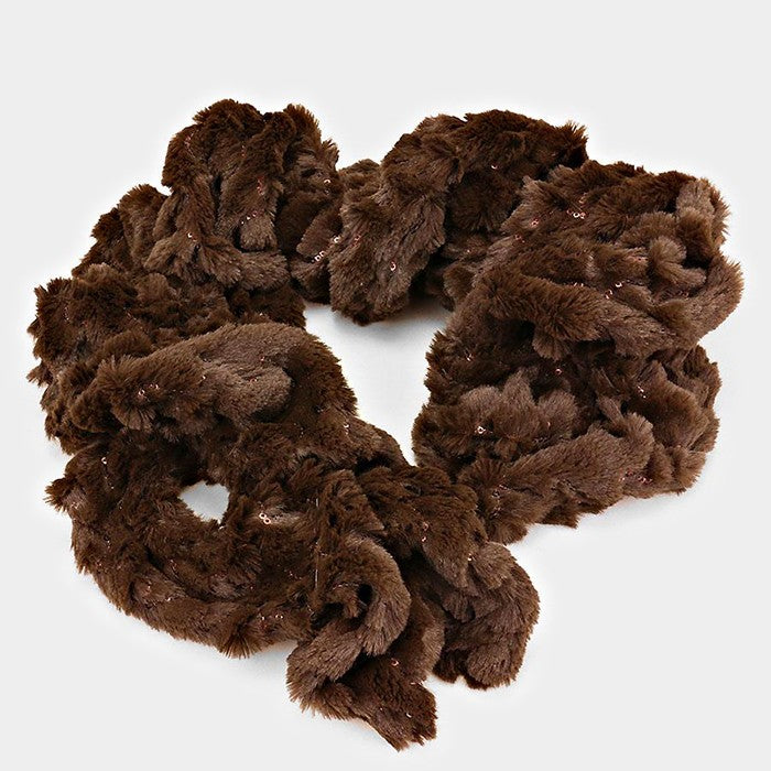 iLLASPARKZ Faux Fur Polyester Scrunch Scarf