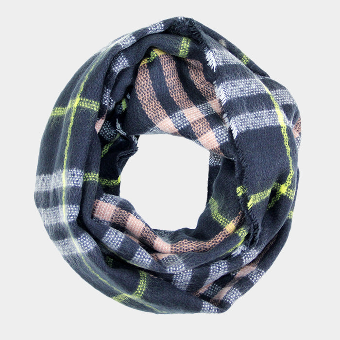 iLLASPARKZ Plaid Infinity Scarf