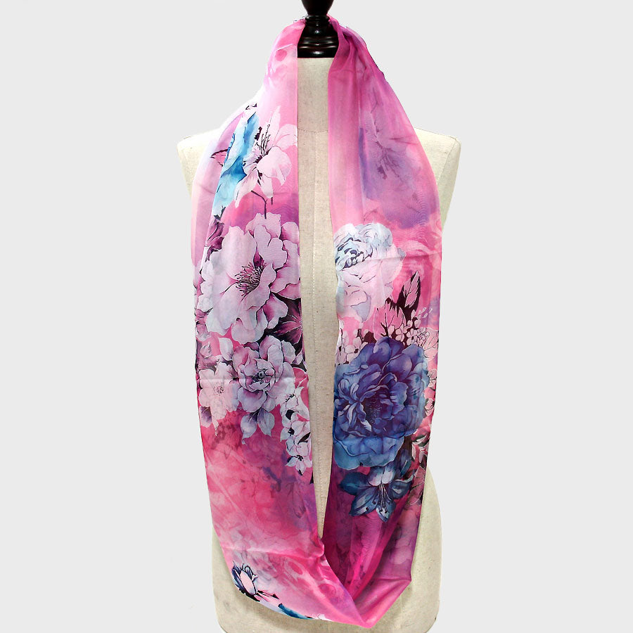 iLLASPARKZ Romantic Flower Blossom Infinity Scarf