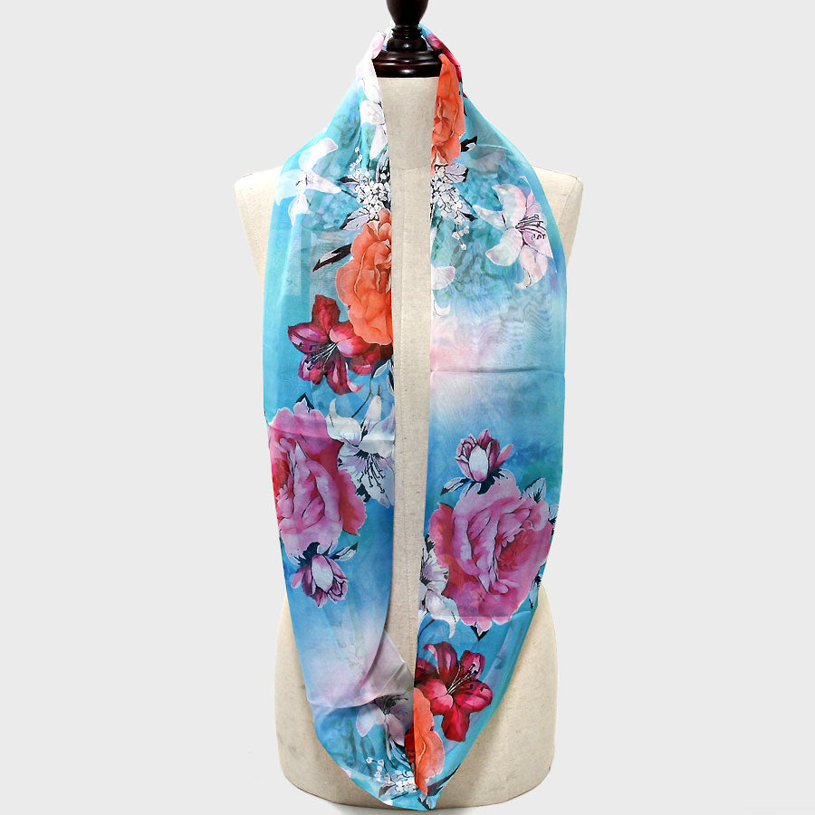 iLLASPARKZ Romantic Flower Blossom Infinity Scarf