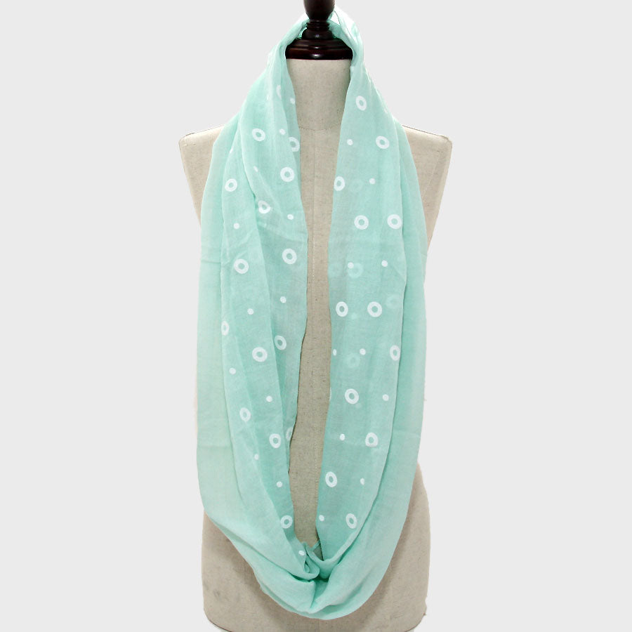 iLLASPARKZ Circle Dot Pattern Infinity Spring Scarf
