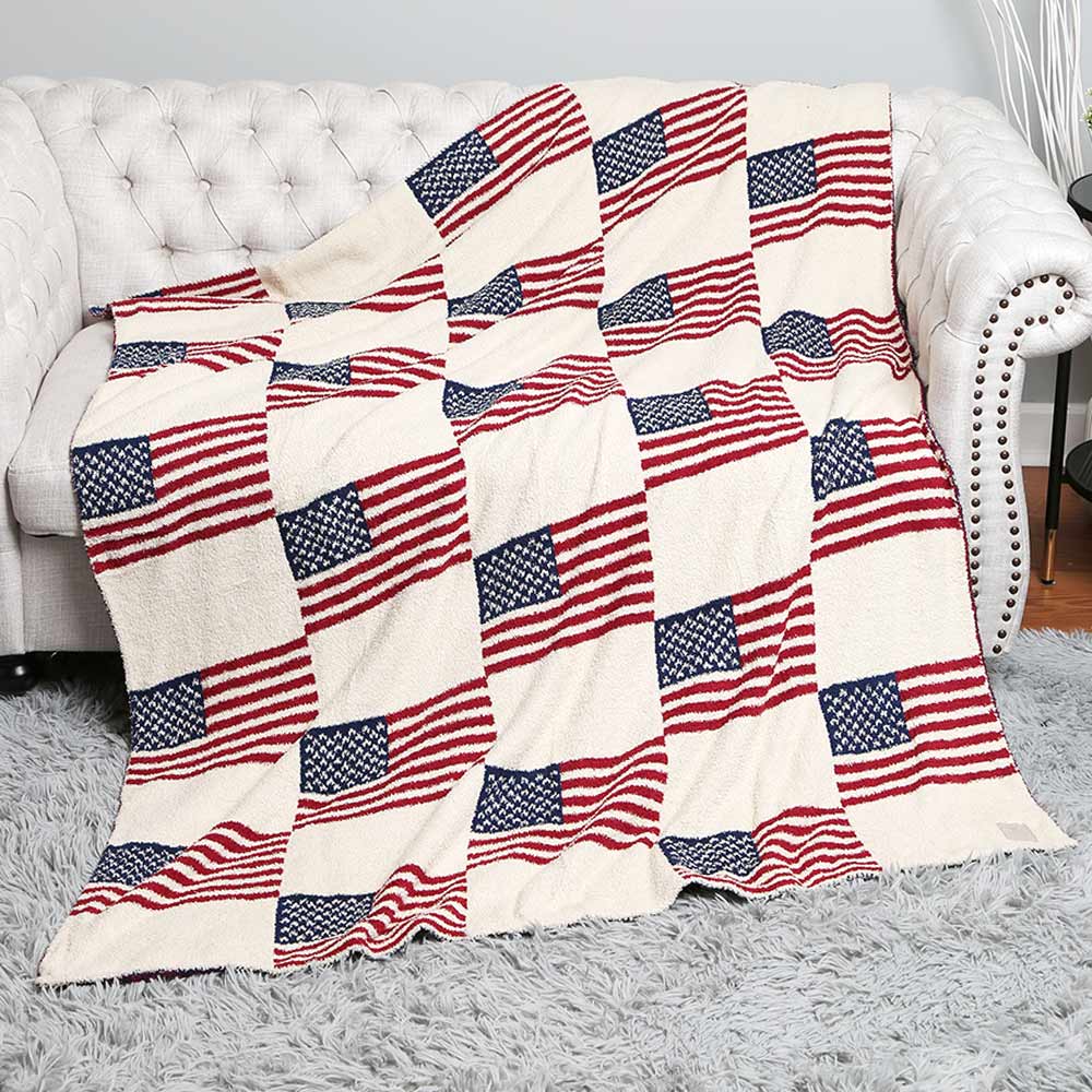 iLLASPARKZ American Flag Throw Blanket